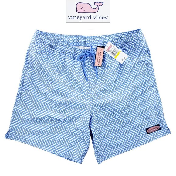 Vineyard Vines Chappy Swim Shorts Swimsuit Trunks 7" Whale Tails Men Medium NWT - Picture 1 of 12